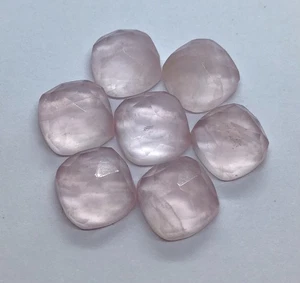Cojín de cuarzo rosa natural AAA corte rosa piedras preciosas sueltas para hacer todo tipo de joyas - Imagen 1 de 6