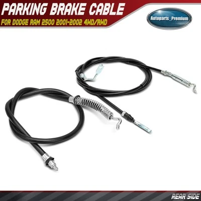 2x Cabo de Freio de Estacionamento Traseiro para Motorista e Passageiro Dodge Ram 2500 2001 2002 4WD - Imagem 1 de 4