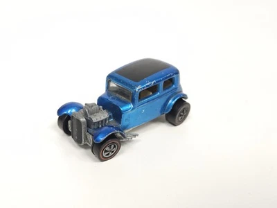 vintage Mattel Hot Wheels 1968 32 Ford Vicky - metallic blue redline - good - Image 1 of 4