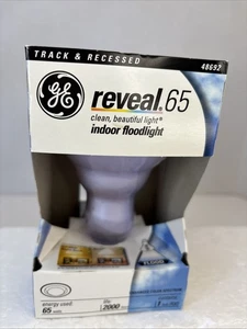 GE Reveal 65w BR30 Indoor Floodlight Light Bulb 48692 Track & Recessed. New - Picture 1 of 6