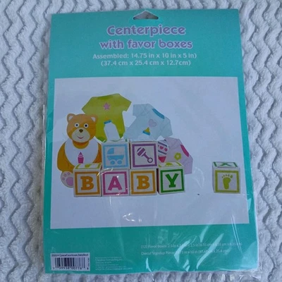 Baby Shower Table Centerpiece DecorationBlocks Bear New Unopened Unisex BoyGirl  - Image 1 of 4