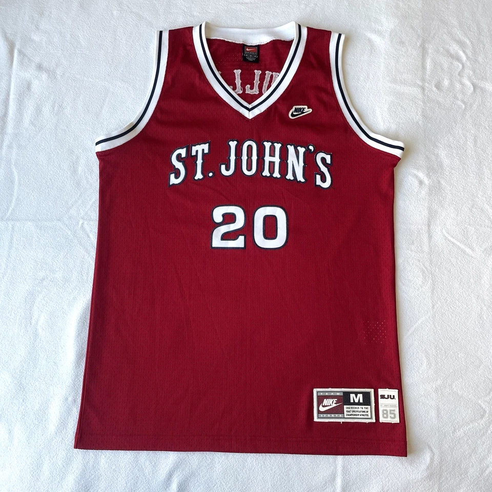 Camiseta deportiva de baloncesto Nike vintage de la Universidad de St John’s talla M #20 Mullin Redmen Foto 1 de 4