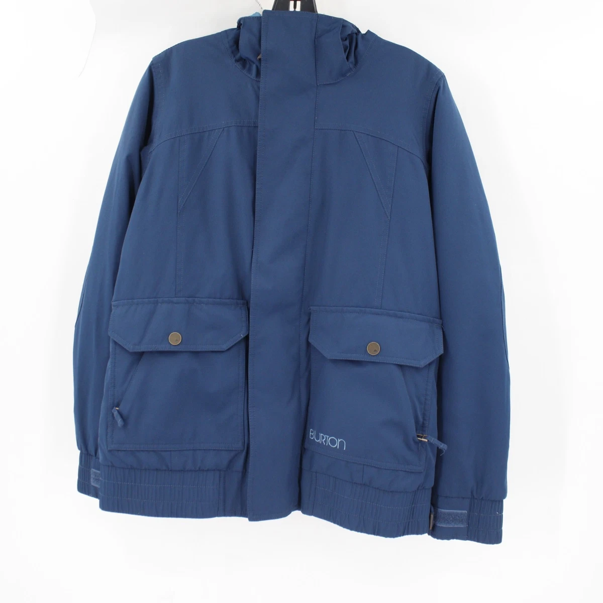 BURTON ネイビー フード付きジャケット Burton Durable Goods Cotton Hooded Jacket Navy Blue Buttons/Zip