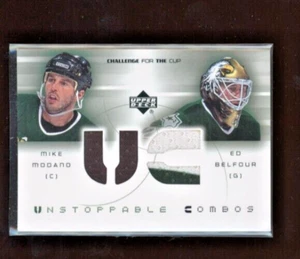2001-02 UD Challenge for the Cup Jerseys Mike Modano/Ed Belfour *S7117 - Bild 1 von 1
