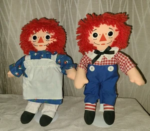 Vtg 12" Raggedy Ann and Andy Dolls 1996 Johnny Gruelle Hasbro 70103 70101 - Picture 1 of 7