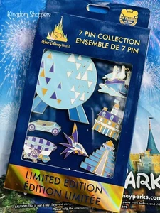 2022 Walt Disney World EPCOT 50 aniversario colección 7 pines juego caja LE - Imagen 1 de 1