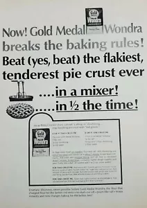 1964 Ephemera Print Ad Gold Medal Wondra Flour Pie Crust Rezept Werbung - Bild 1 von 12