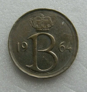 Belgium Coin 25 Centimes 1964 Copper-nickel 16mm - Picture 1 of 2