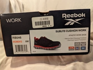 NUOVO! - Scarpa antinfortunistica da lavoro atletica donna Reebok RB046 - punta in lega - taglia 8W - Foto 1 di 16