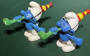 Smurfs 20705 Anniversary Party Hat Animal Variants Figures Red Purple Horn Kazoo - Picture 1 of 7
