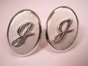 J Monogram Initial Letter Vintage SWANK Cuff Links james jim john jack jerry - Picture 1 of 8