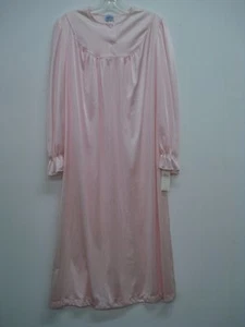 USA Made Nancy King Lingerie Soft Luster Nylon Gown Size S Pink #634Q - Picture 1 of 2