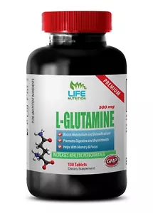 Glutamine - L-Glutamine 500mg - Boost Exercise & Workout Energy 1B  - Picture 1 of 12