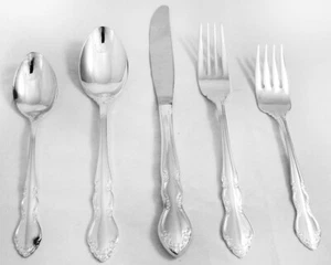 BARONESS  Silverplate by Towle 5 Piece Place Setting NEW NOT USED made in Korea - Picture 1 of 10