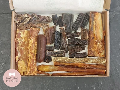NATURAL PET SHOP Beef Dog Treats Gift Box Natural Pizzle Twist Spaghetti Liver Ribs Letterbox