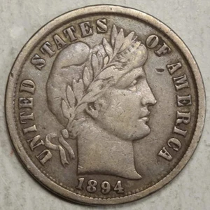 1894 Barber Dime, Very Fine+    0203-03 - Picture 1 of 3