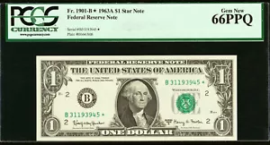 *Star* $1 Dollar FRN 1963A Fr #1901-B* New York PCGS 66 PPQ Gem New - Picture 1 of 2