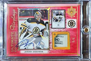 2021-22 Ultimate Collection Display Tag #d 6/6 Jeremy Swayman Rookie Auto Rookie - Foto 1 di 9