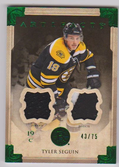 Tyler Seguin 13/14 UD Artifacts Dual Jersey / Patch Emerald  /75 - Image 1 of 1