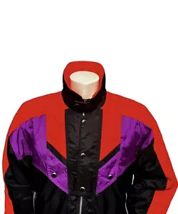 Fera Skiwear Snowboard Jacket Puffer Coat Men Size Medium 40 Retro Full Zip Logo - Picture 1 of 24