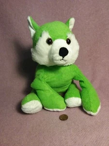 10" Kellytoy GREEN WHITE TERRY FOX plush stuffed 2018 - Picture 1 of 5