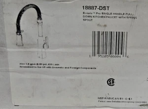 Delta 18887-DST Ermelo Semi-Pro Spring Spout Pull Down Kitchen Faucet, Chrome - Picture 1 of 2
