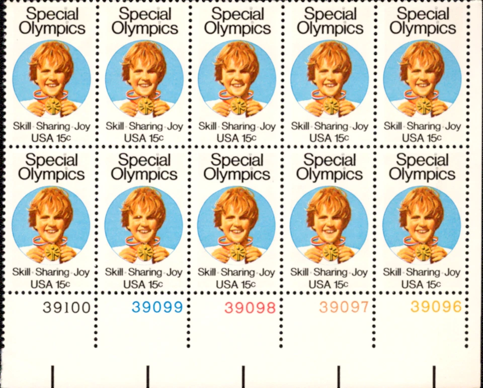 US Plate Block of 10, Scott #1788, Special Olympics 1979 - Image 1 of 1