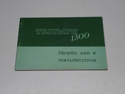 TRIUMPH 1300 USO E MANUTENZIONE MANUALE ISTRUZIONI 1967 - Immagine 1 di 4