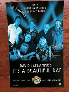 2014 ITS A BEAUTIFUL DAY BAND SIGNED 6X WHITE BIRD HOT TUNA OHIO CONCERT POSTER - Picture 1 of 1