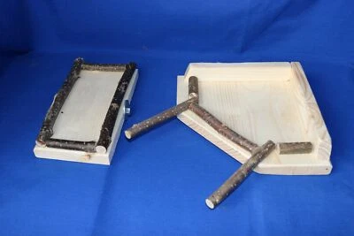 OLLESCH Vogelsitzbrett oder Eckbrett – für Käfig und Voliere - für Sittiche und Exoten