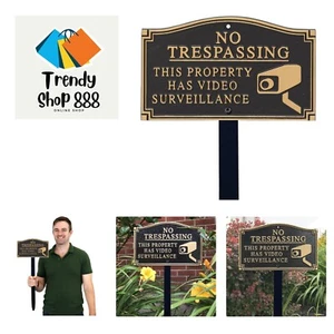 5.75 x 9.5 inch “No Trespassing - This Property Has Video Surveillance” Garde... - Picture 1 of 7
