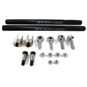 50 Caliber Racing Black Tie Rod Set Heim Joints Fits 2014 Polaris RZR XP1000 - Picture 1 of 9