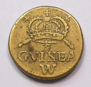 Great Britain c.1697 Colonial 1/2 Guinea King William III Monetary Weight * RARE - Picture 1 of 2