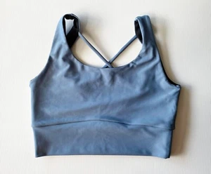 Preloved Exoticathletica Grey Scoop Neck Crop Top Size M (10-12) Sports Bra - Picture 1 of 4