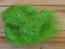 Flachshaar gefärbt hellgrün, 20 gr. Sisalgras, Feenhaar, Deko-Material, Basteln