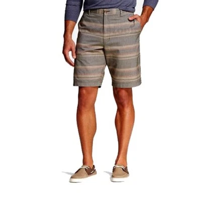 Pantalones Cortos Chinos Para Hombre Merona Frente Plano Club Rayas Nuevos Sin Etiquetas C503 Foto 1 de 2