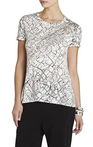 NUOVA T-SHIRT BCBG MAX AZRIA OFF BIANCA CASSIA RILASSATA CRM1S567/AB368 TAGLIA L - Foto 1 di 2