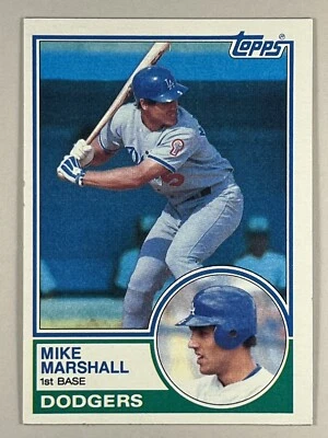 Mike Marshall #324 1983 Topps Los Angeles Dodgers - Image 1 of 2