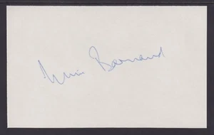Dr. Christian Barnard (1922-2001), first human heart transplant, signed 3x5 card - Picture 1 of 1