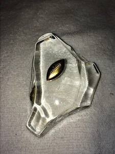 Gerity Products FootBall Crystal Paperweight 1986! 24K gp - Bild 1 von 3