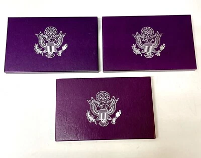 3 U.S. Mint Proof Sets, 1988, 89, 90 W/COA And Government Issued Jackets - Image 1 of 4
