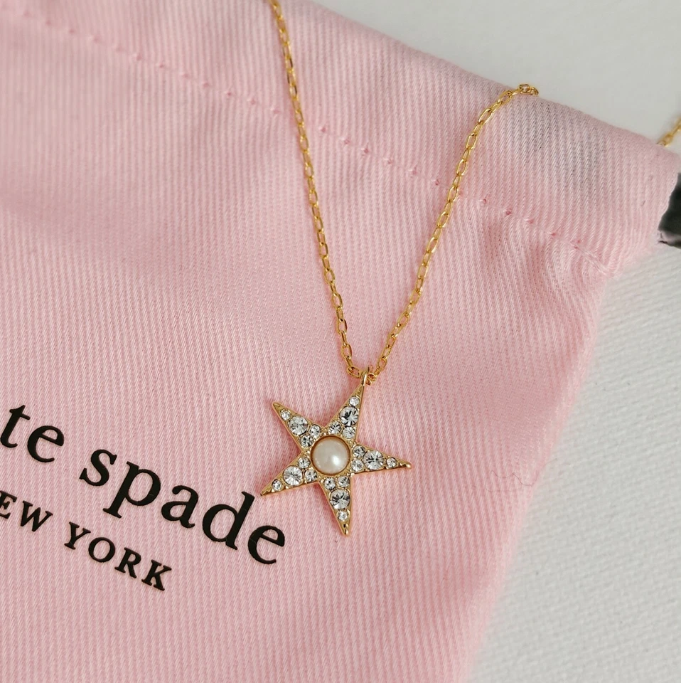 NWT KATE SPADE SEEING STARS NECKLACE W DUST BAG O0RU2609 - Image 1 of 4