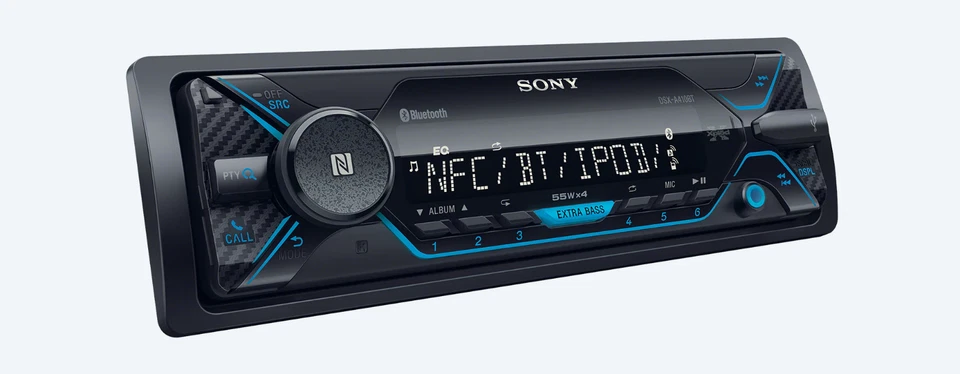 Sony DSXA-410BT Single Din Bluetooth Front USB AUX Car Stereo Digital Media RCVR - Image 1 of 4