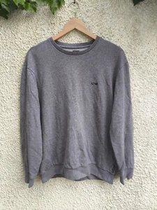 Armani Jeans Grey Comfort Crew Neck Long Sleeve Jumper Uk Men's Size L - Picture 1 of 7