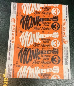 A&BC GUM BUBBLEGUM 3D THE MONKEES WAX WRAPPER PUBLISHED 1967 RARE GOOD CONDITION - Bild 1 von 2