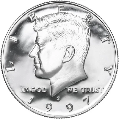 1997 S Kennedy Half Dollar Gem DCam Proof 90% Silver - Image 1 of 4