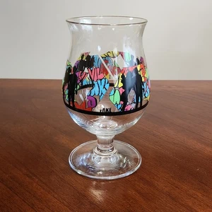 Duvel Brewery Tulip Beer Glass FAKE Collectors Edition Belgium Barware Colorful - Picture 1 of 9