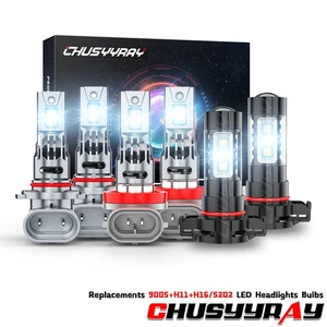 For Chevy Suburban Tahoe 2007 2008 2009-2013 2014 6x LED Headlight Fot Light Kit - Picture 1 of 16