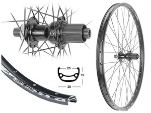 Hinterrad 27,5 Zoll Disc 25-584 Hohlkammer Shimano Steckachse 12x142 Centerlock - Bild 1 von 1