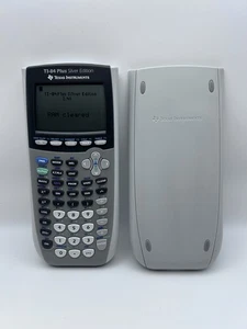 Texas Instruments TI-84 Plus Silver Edition Graphing Calculator & Cover TESTED - Picture 1 of 9